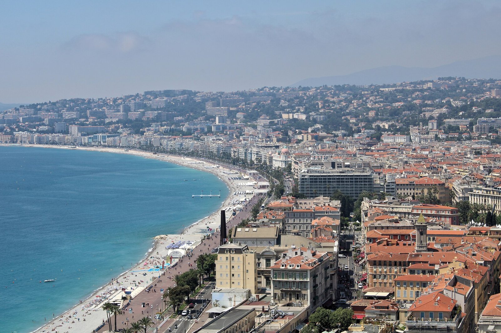 Vista panorâmica de Nice a partir da Colline du Château